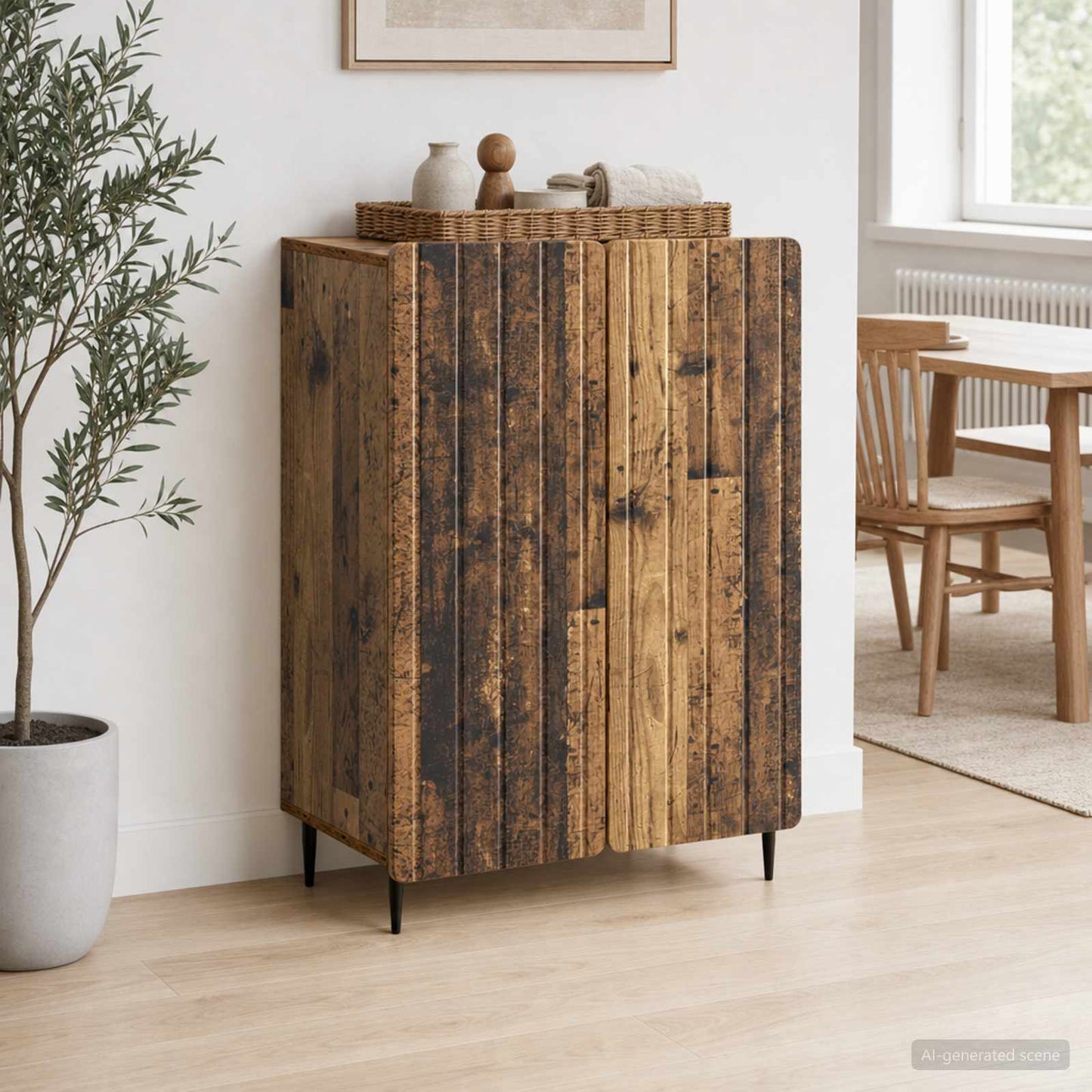 Sideboard Gammelt træ 66 x 34,5 x 92 cm Konstrueret træ