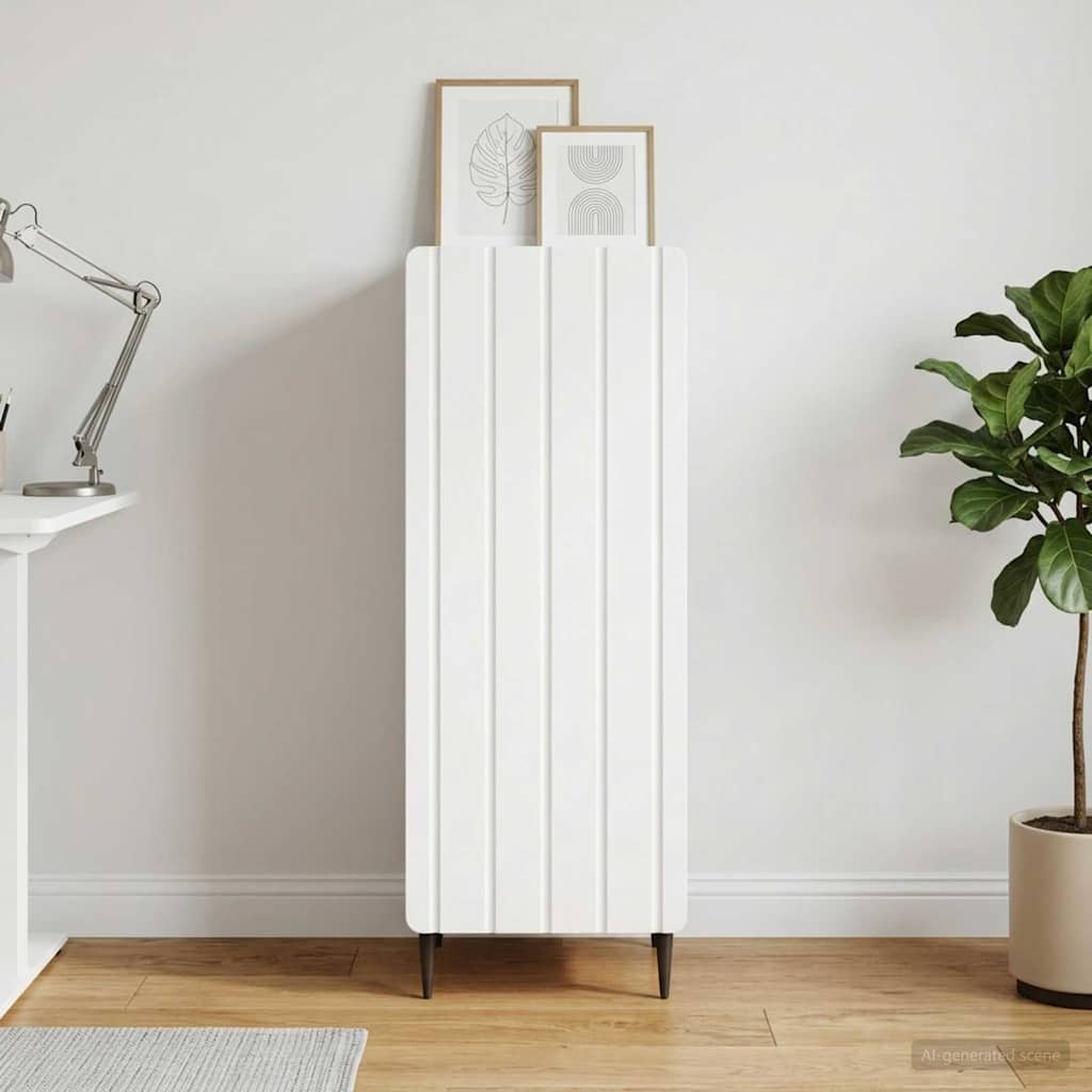 Sideboard Hvid 34,5 x 33 x 92 cm Konstrueret træ