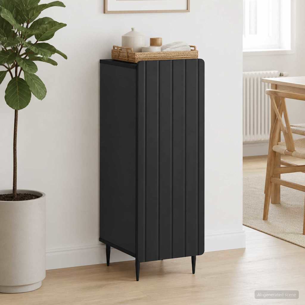 Sideboard Sort 34,5 x 33 x 92 cm Konstrueret træ