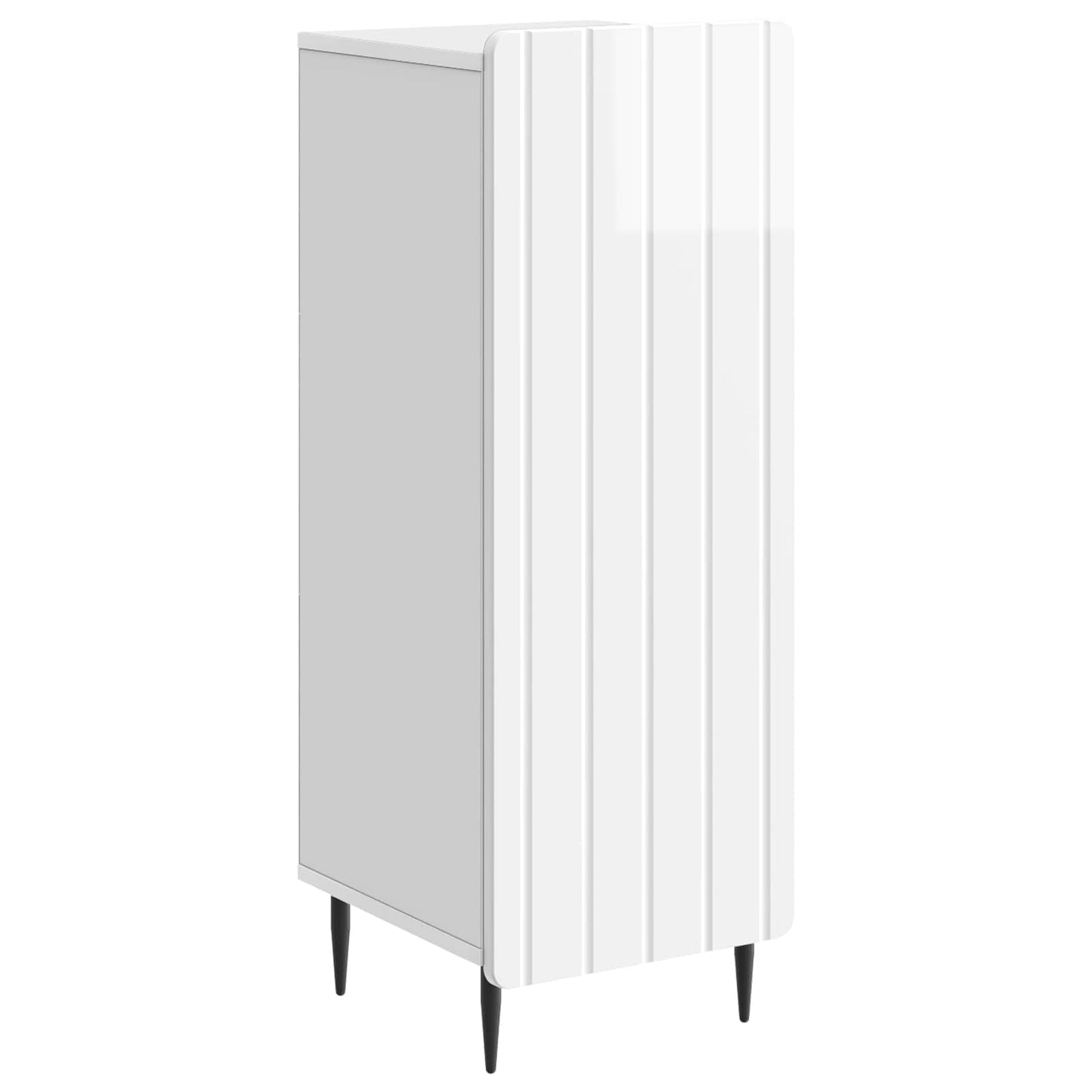 Sideboard Hvid højglans 34,5 x 33 x 92 cm Konstrueret træ