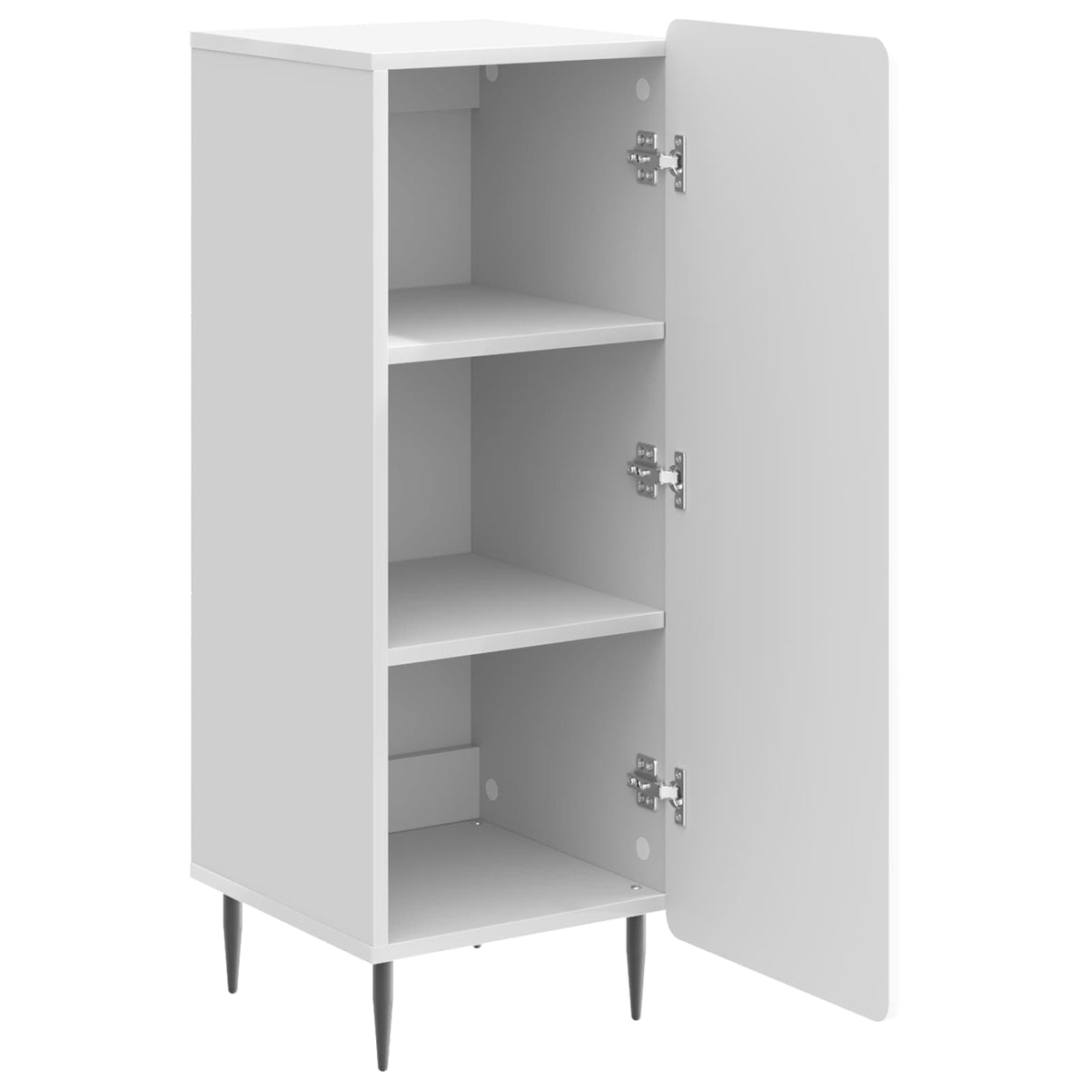 Sideboard Hvid højglans 34,5 x 33 x 92 cm Konstrueret træ