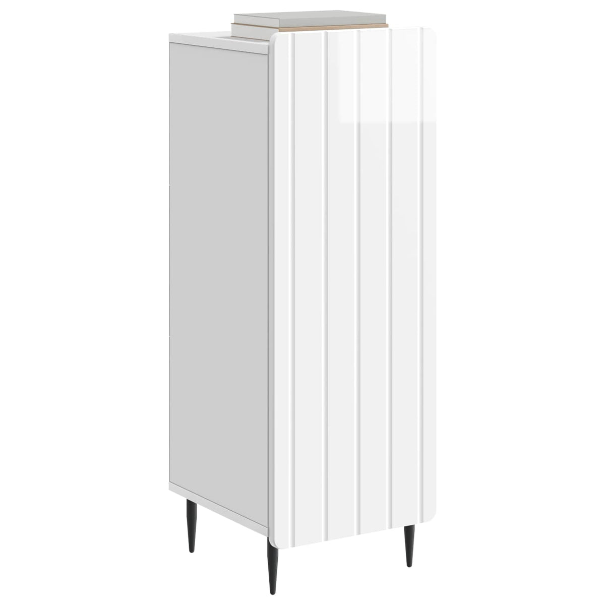 Sideboard Hvid højglans 34,5 x 33 x 92 cm Konstrueret træ
