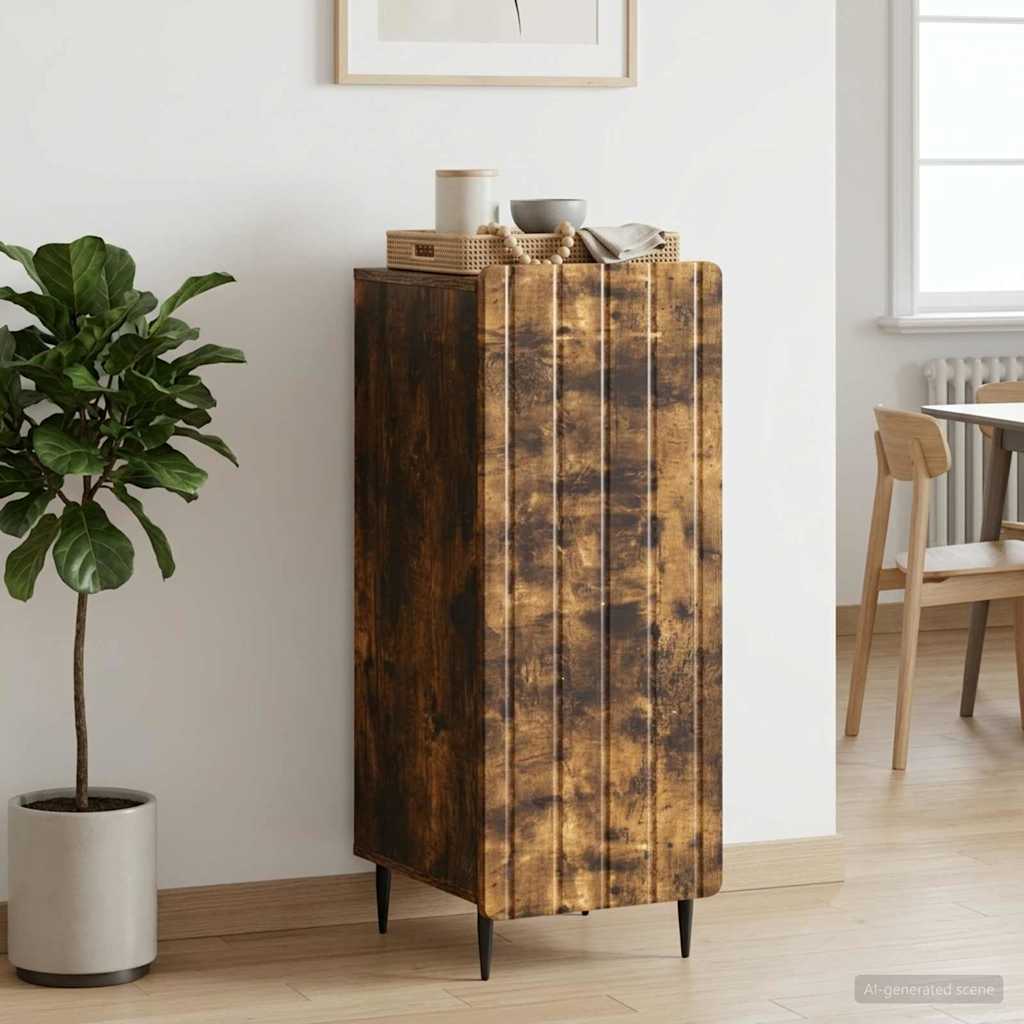 Sideboard Røget eg 34,5 x 33 x 92 cm Konstrueret træ