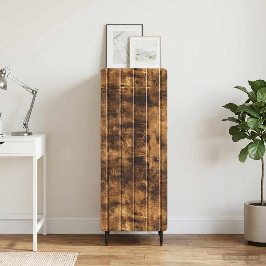 Sideboard Røget eg 34,5 x 33 x 92 cm Konstrueret træ