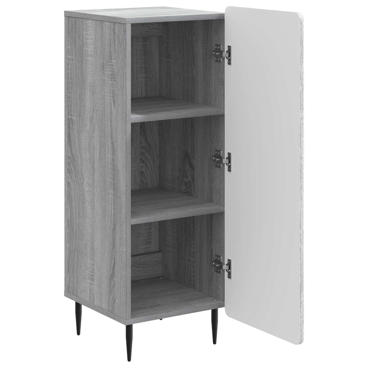 Sideboard Grå sonoma-eg 34,5 x 33 x 92 cm Konstrueret træ