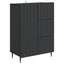 Sideboard Sort 66 x 34,5 x 91,5 cm Konstrueret træ
