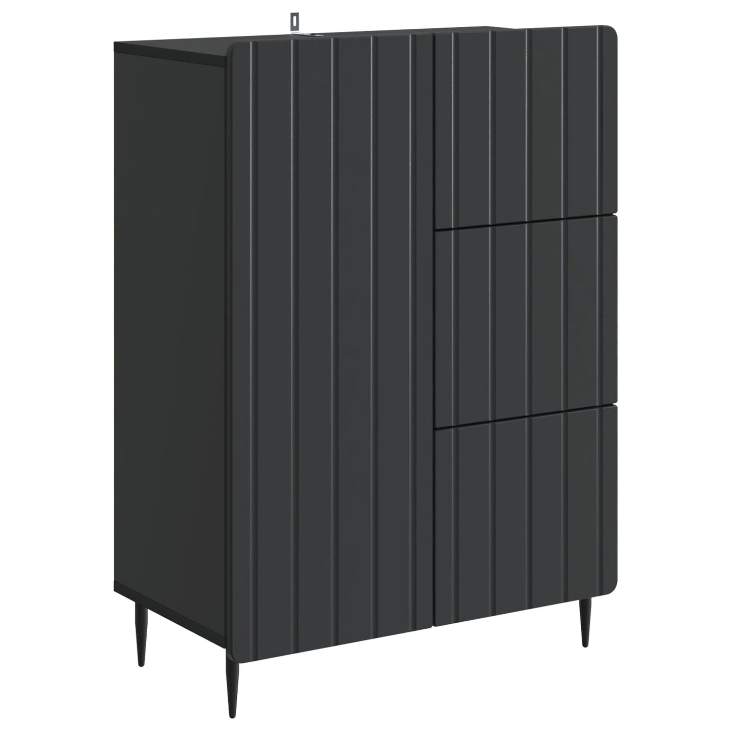 Sideboard Sort 66 x 34,5 x 91,5 cm Konstrueret træ