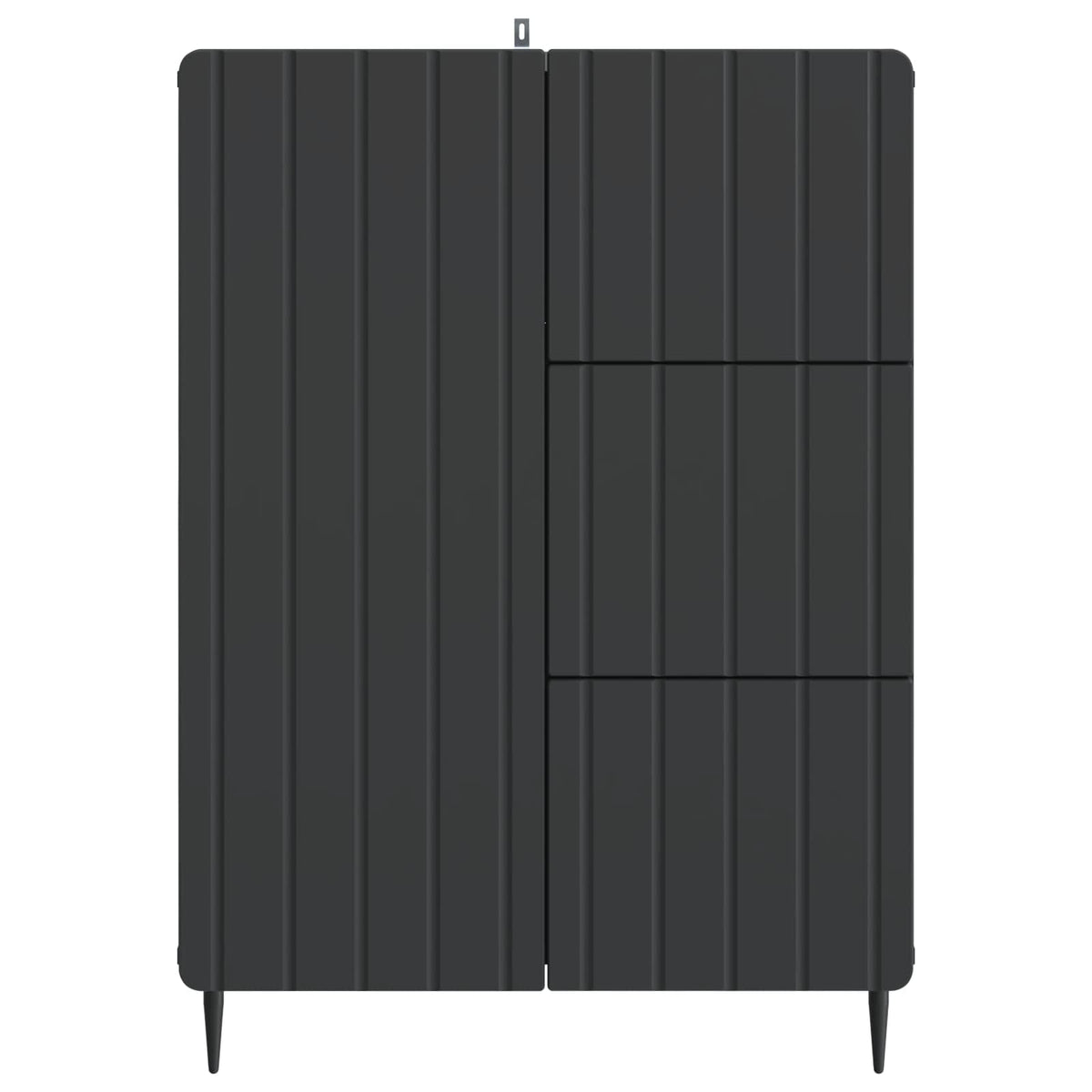Sideboard Sort 66 x 34,5 x 91,5 cm Konstrueret træ