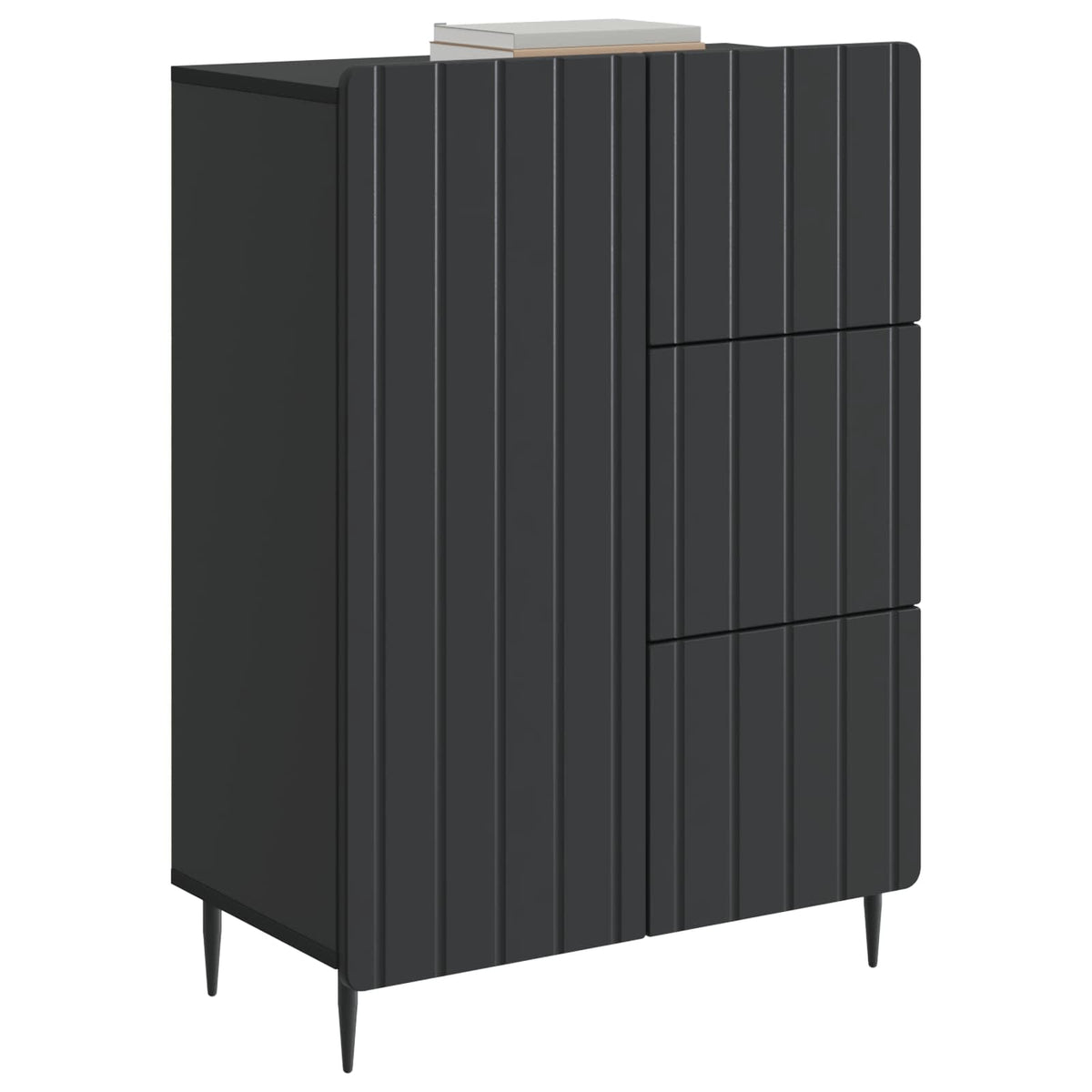 Sideboard Sort 66 x 34,5 x 91,5 cm Konstrueret træ