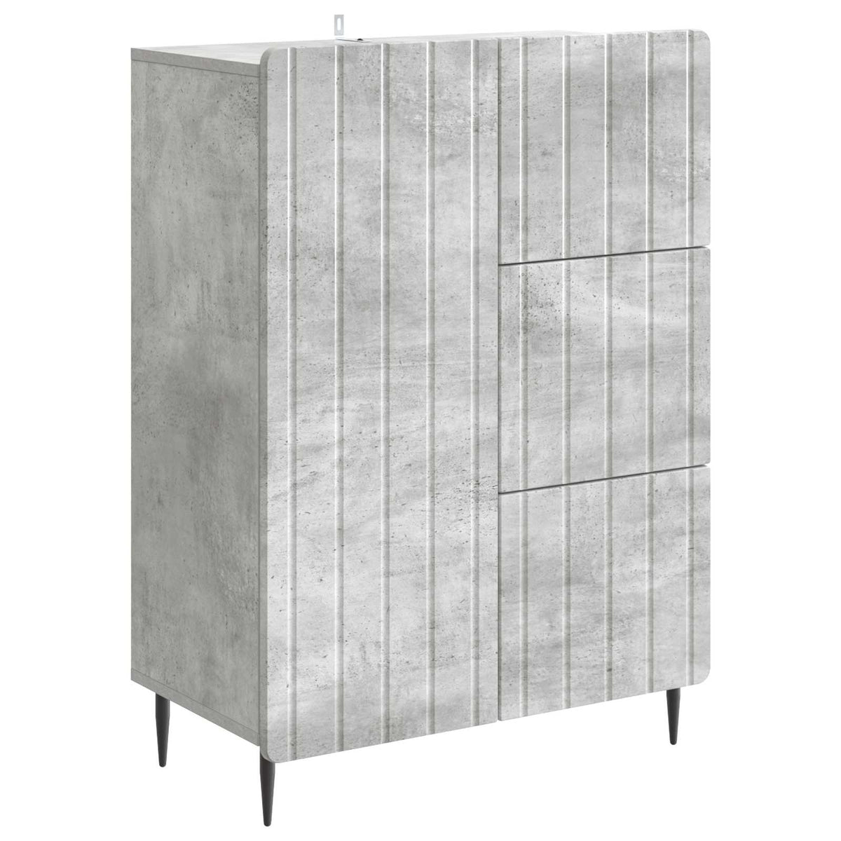 Sideboard Betongrå 66 x 34,5 x 91,5 cm Konstrueret træ
