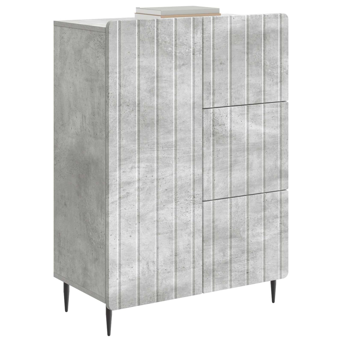 Sideboard Betongrå 66 x 34,5 x 91,5 cm Konstrueret træ