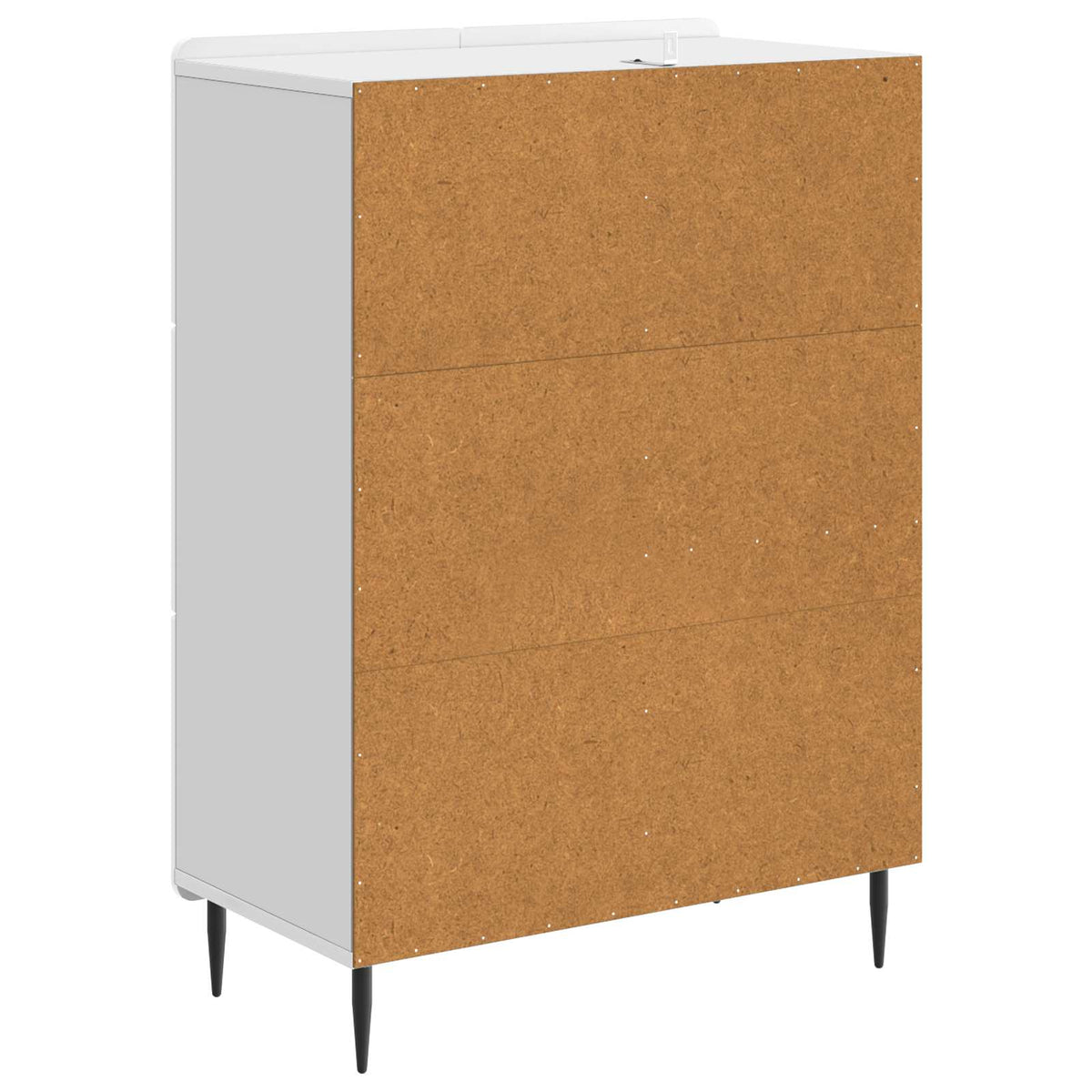 Sideboard Hvid højglans 66 x 34,5 x 91,5 cm Konstrueret træ