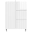 Sideboard Hvid højglans 66 x 34,5 x 91,5 cm Konstrueret træ