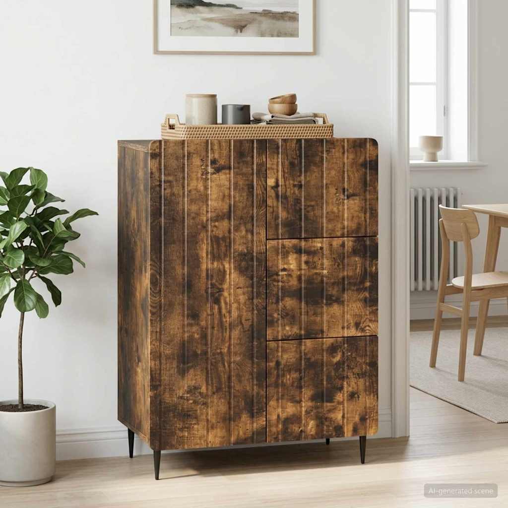 Sideboard Røget eg 66 x 34,5 x 91,5 cm Konstrueret træ