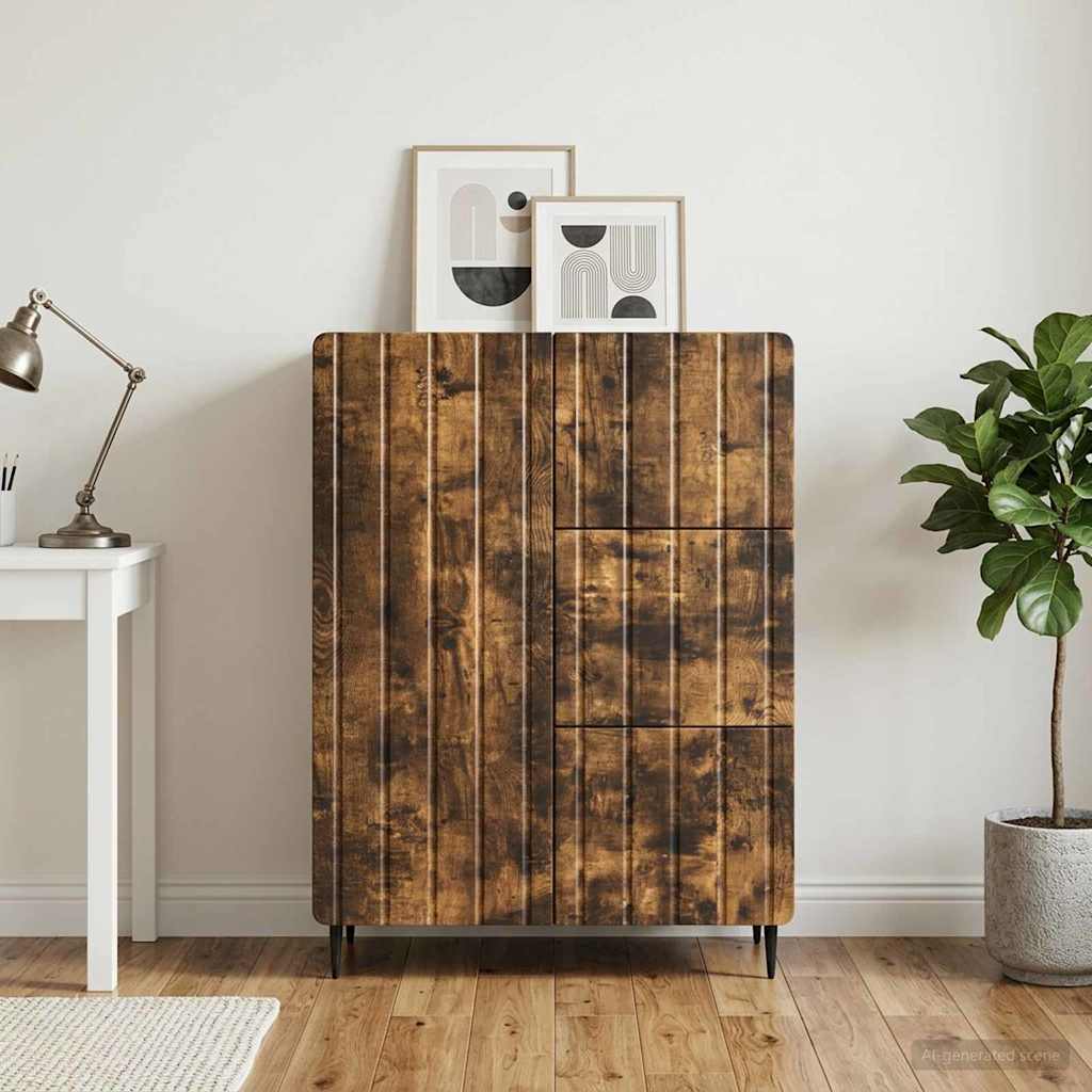 Sideboard Røget eg 66 x 34,5 x 91,5 cm Konstrueret træ