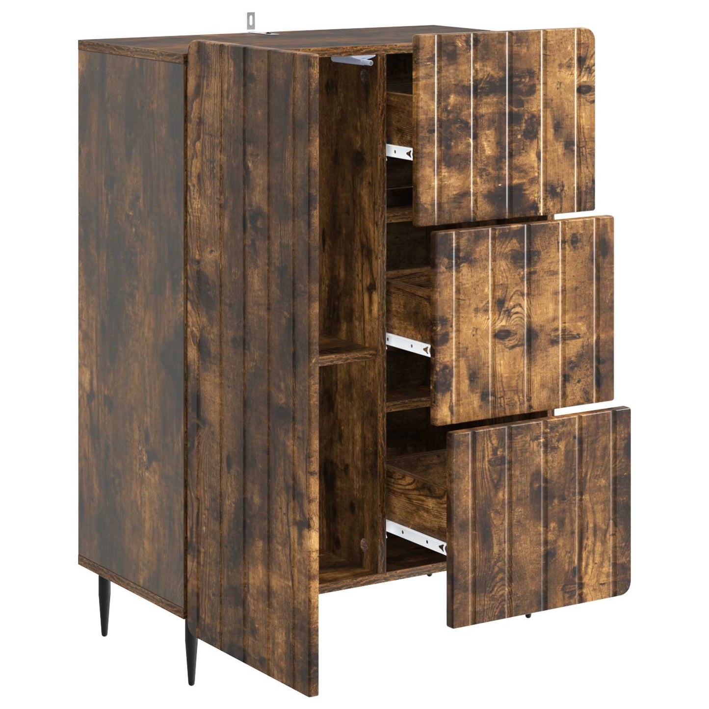Sideboard Røget eg 66 x 34,5 x 91,5 cm Konstrueret træ