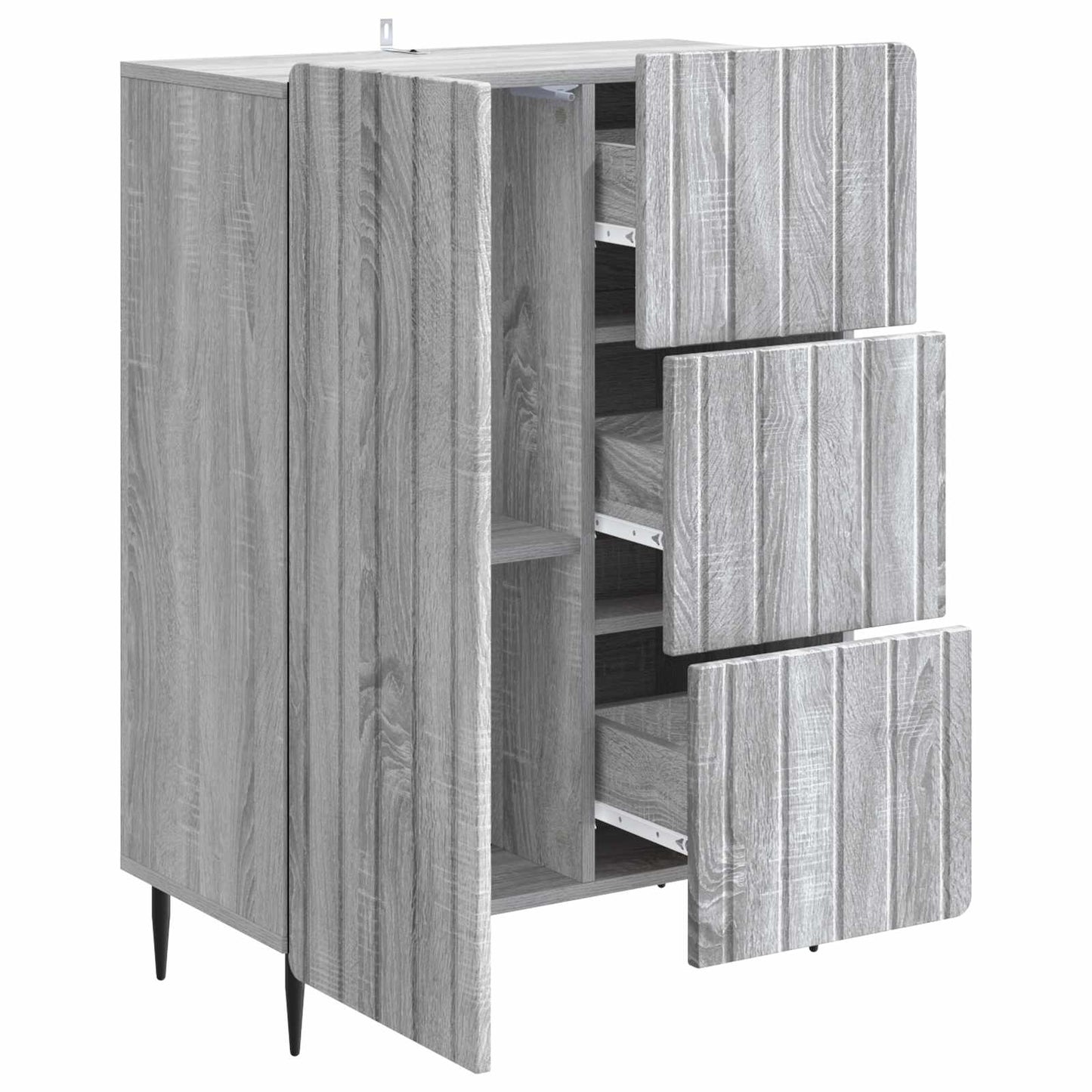 Sideboard Grå sonoma-eg 66 x 34,5 x 91,5 cm Konstrueret træ