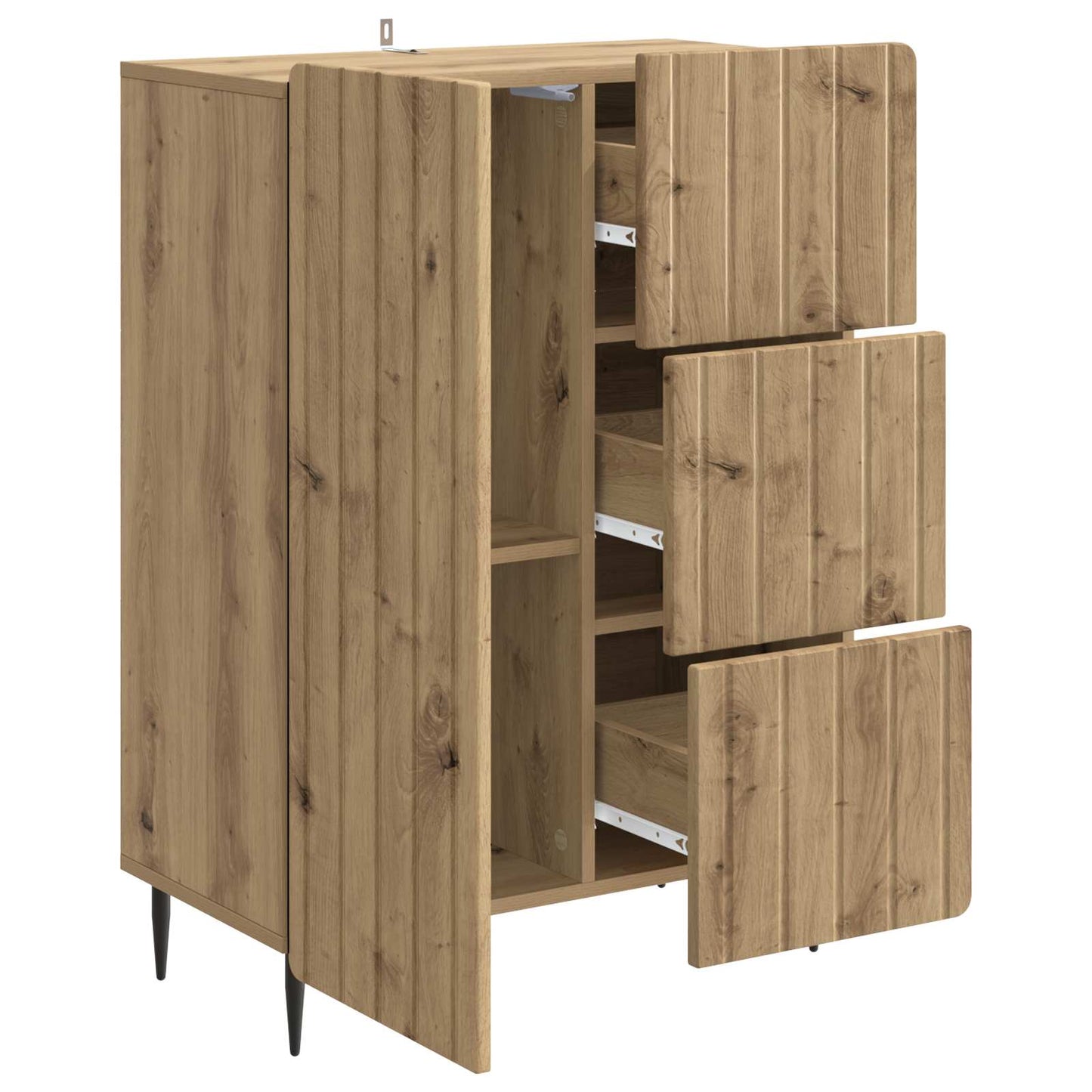 Sideboard Artisan-eg 66 x 34,5 x 91,5 cm Konstrueret træ