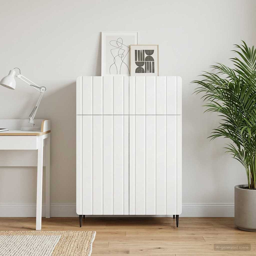 Sideboard Hvid 66 x 34,5 x 92 cm Konstrueret træ