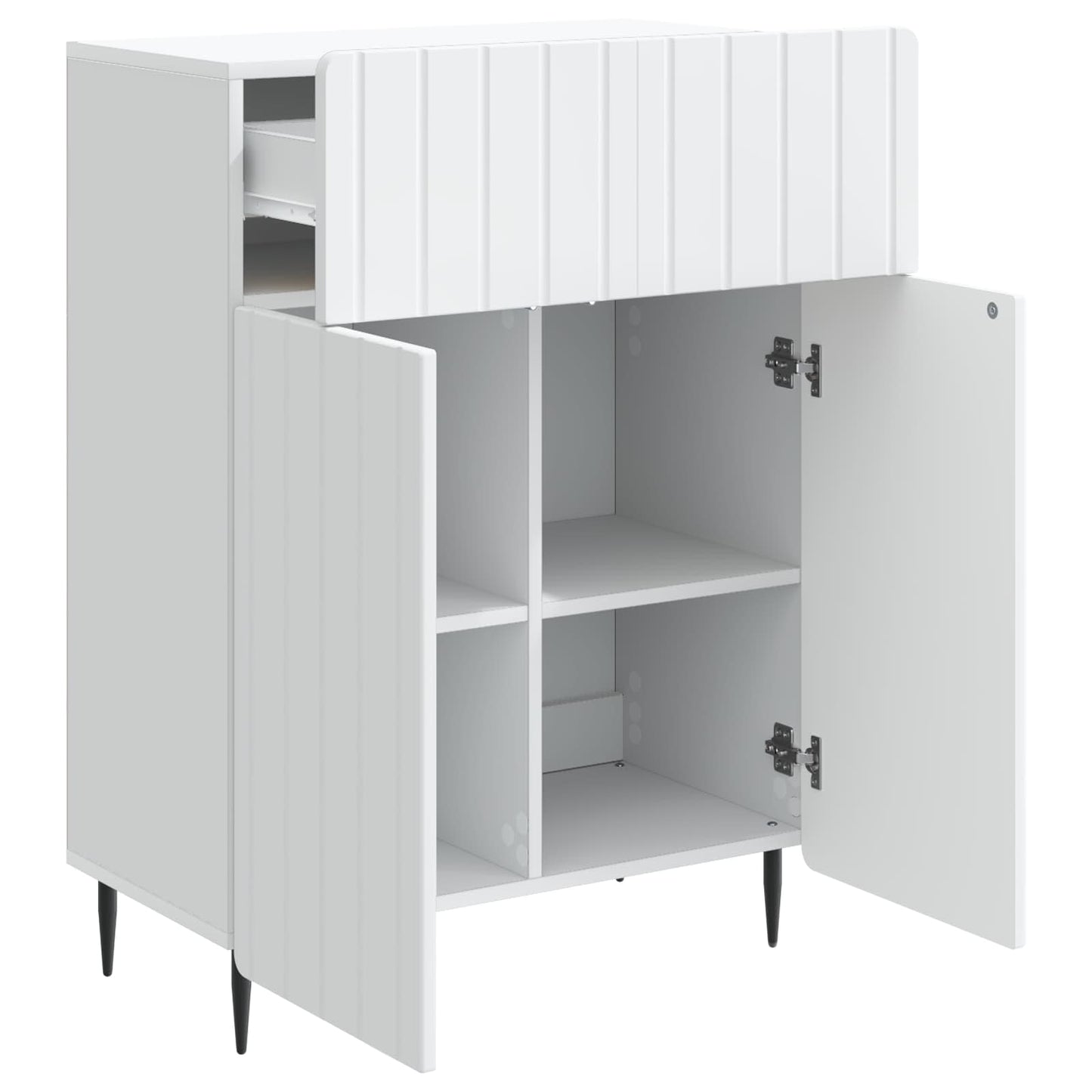 Sideboard Hvid 66 x 34,5 x 92 cm Konstrueret træ