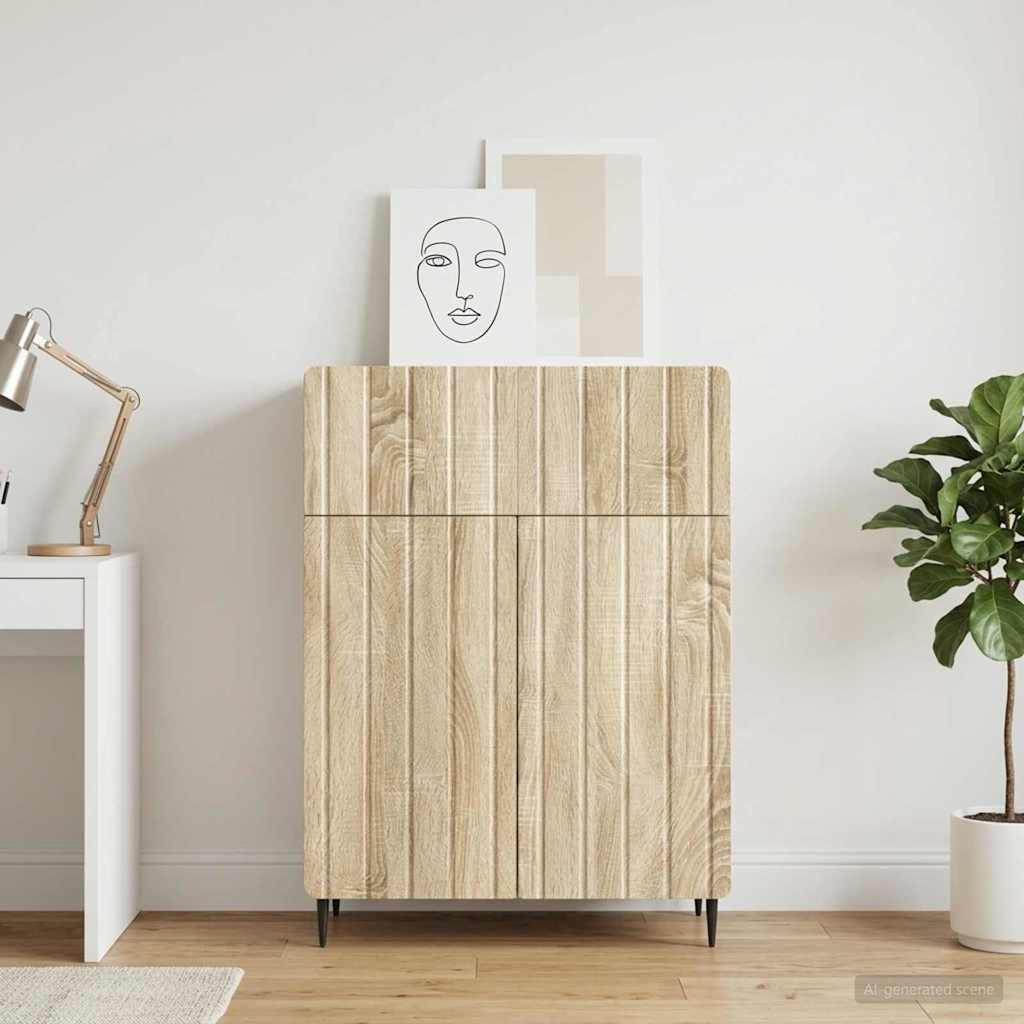 Sideboard Sonoma-eg 66 x 34,5 x 92 cm Konstrueret træ