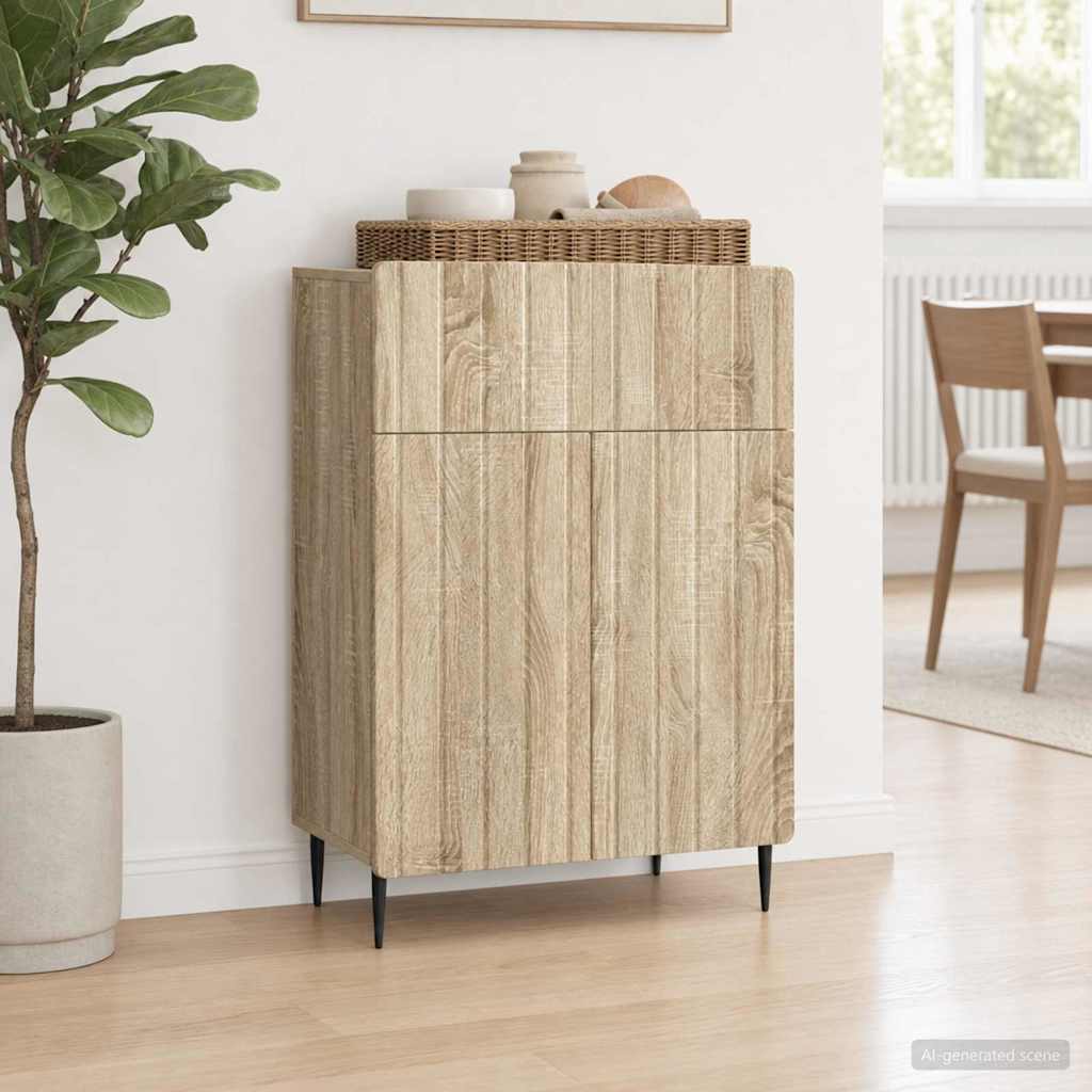 Sideboard Sonoma-eg 66 x 34,5 x 92 cm Konstrueret træ