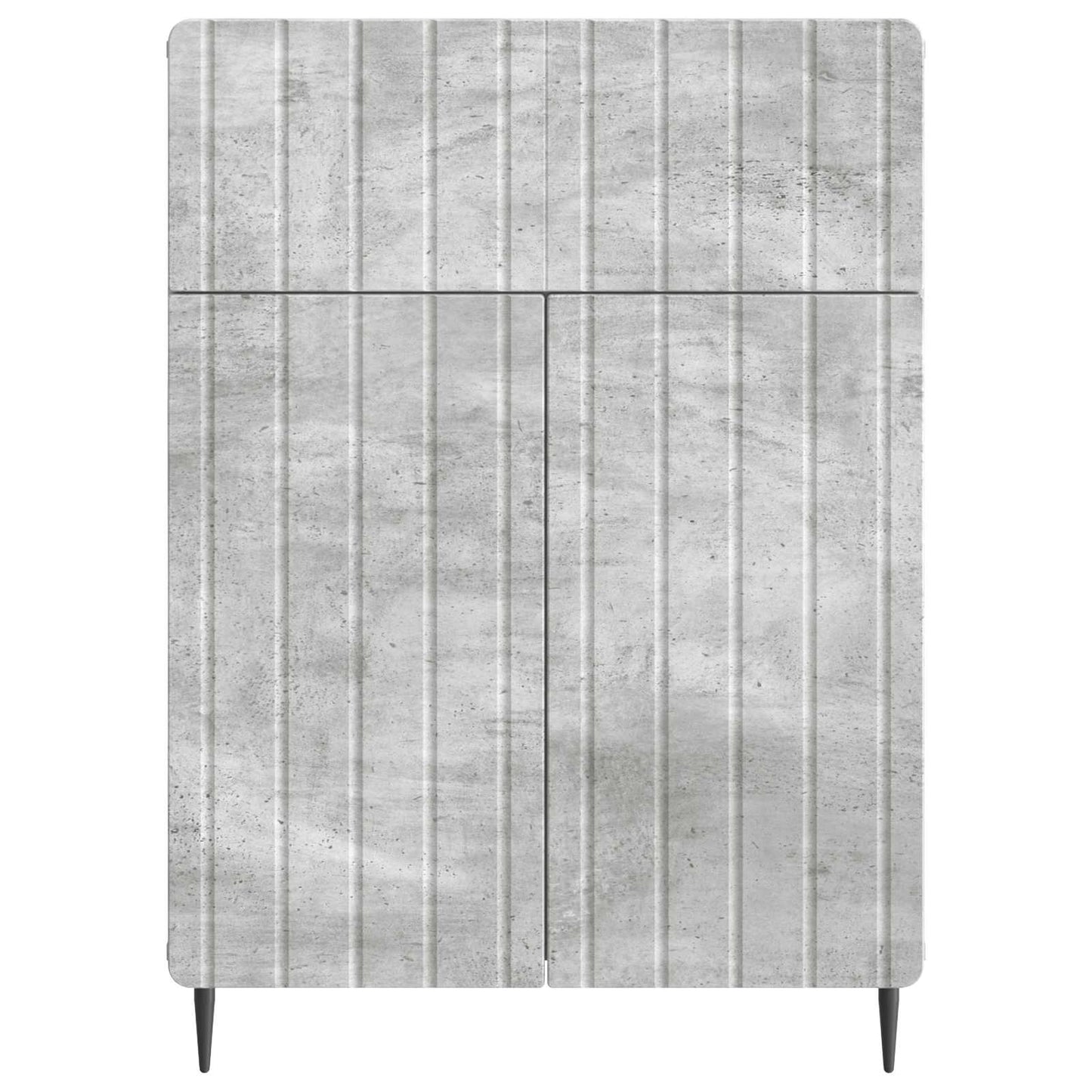 Sideboard Betongrå 66 x 34,5 x 92 cm Konstrueret træ