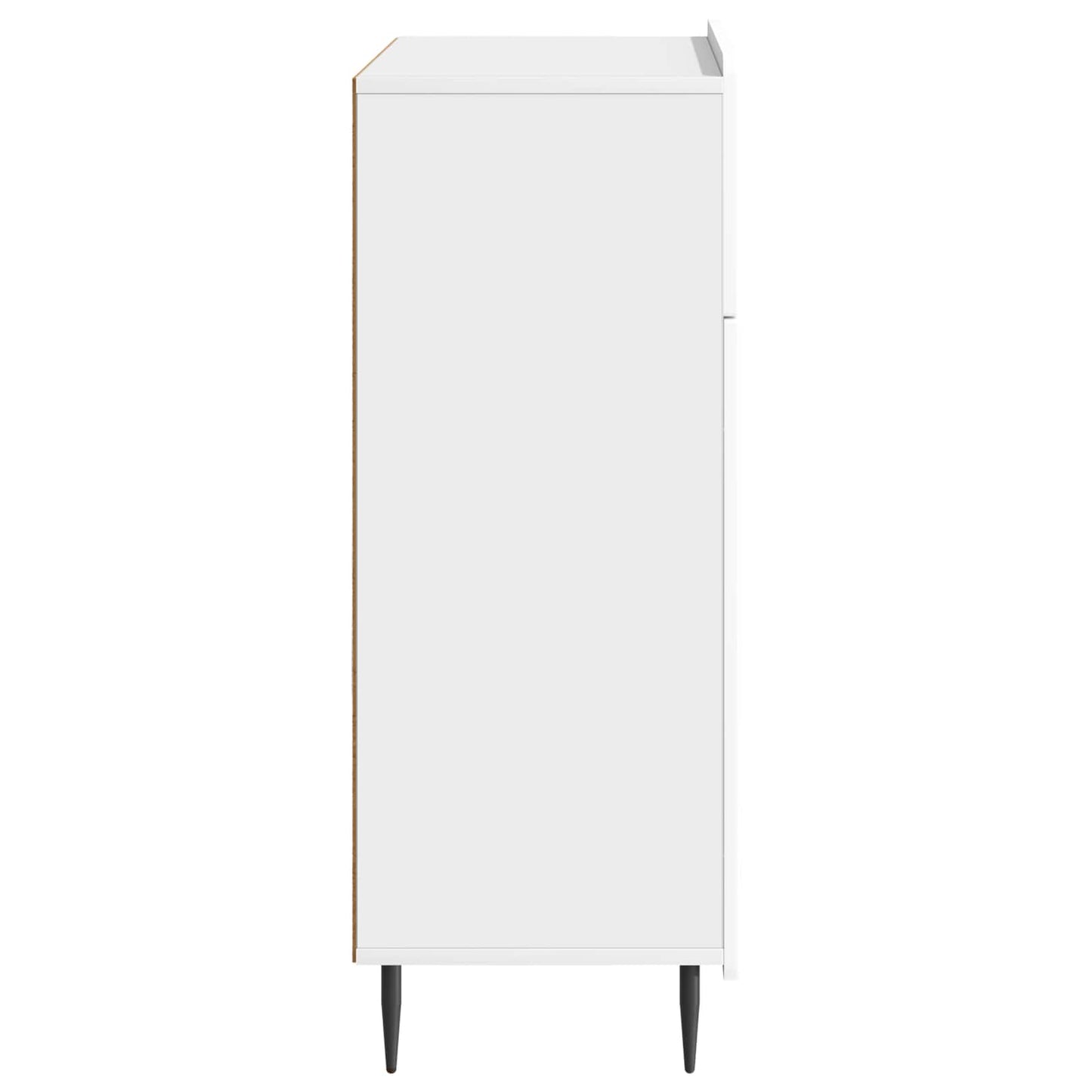 Sideboard Hvid højglans 66 x 34,5 x 92 cm Konstrueret træ