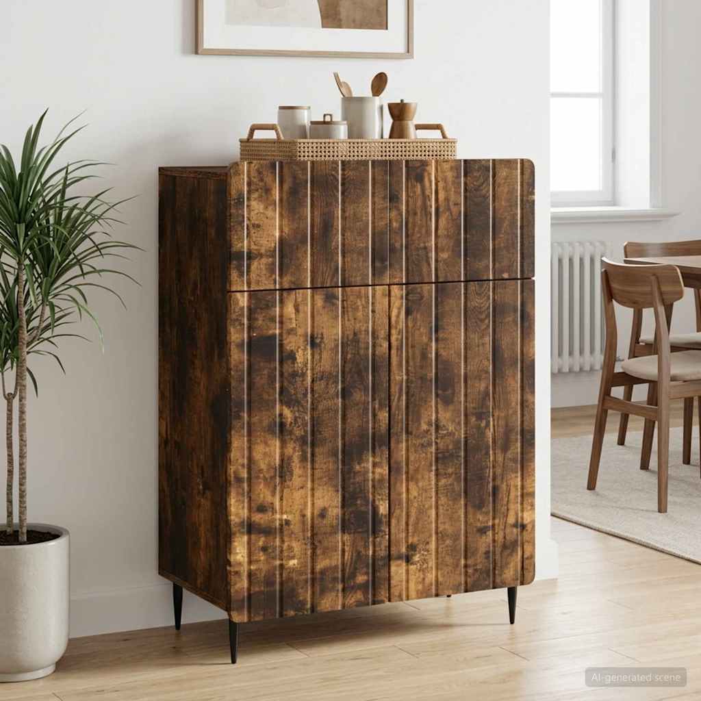 Sideboard Røget eg 66 x 34,5 x 92 cm Konstrueret træ
