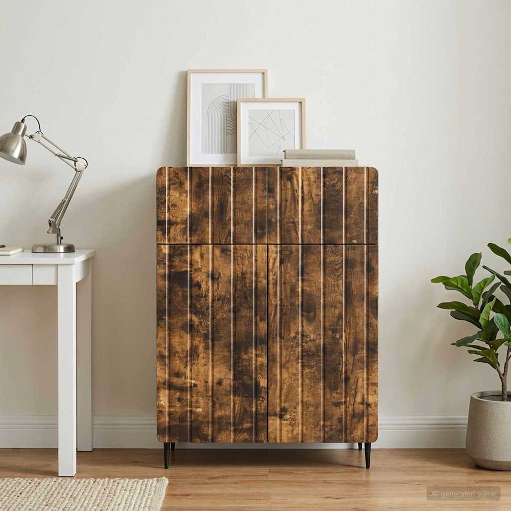 Sideboard Røget eg 66 x 34,5 x 92 cm Konstrueret træ