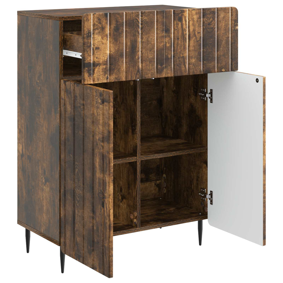 Sideboard Røget eg 66 x 34,5 x 92 cm Konstrueret træ