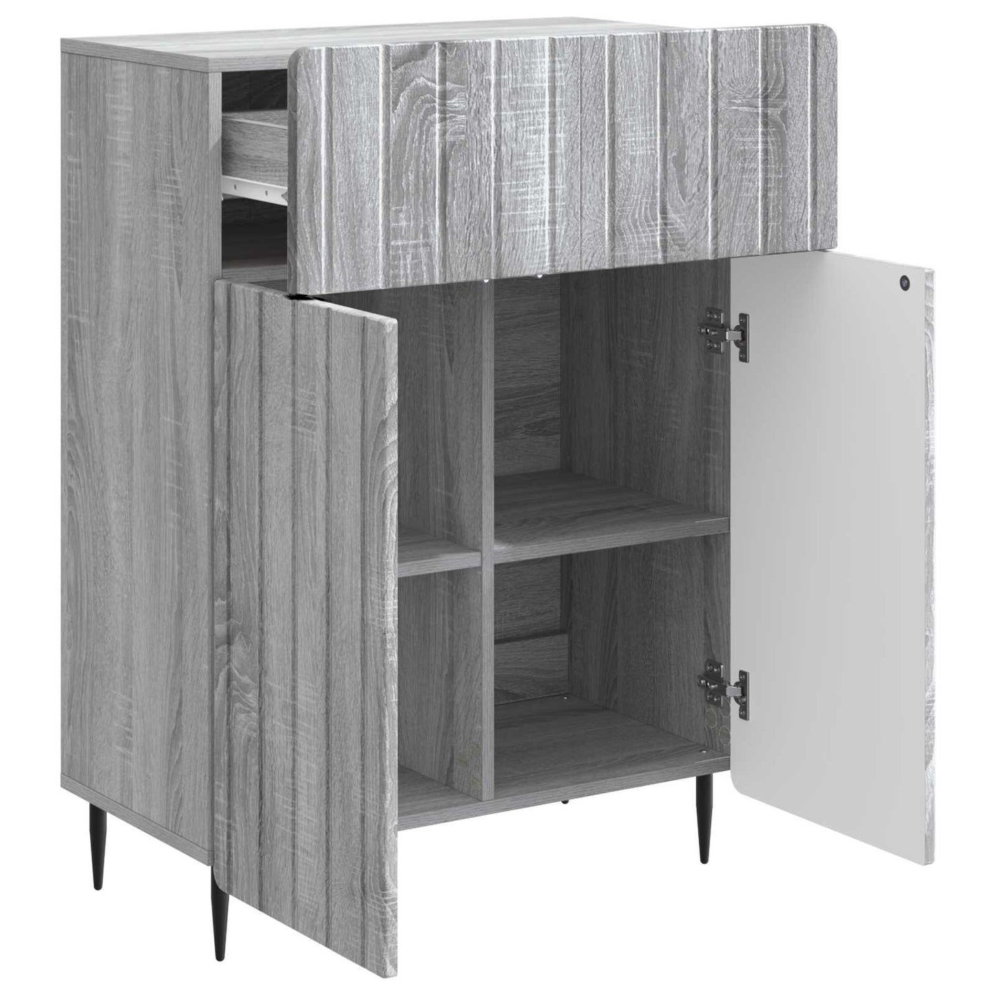 Sideboard Grå sonoma-eg 66 x 34,5 x 92 cm Konstrueret træ