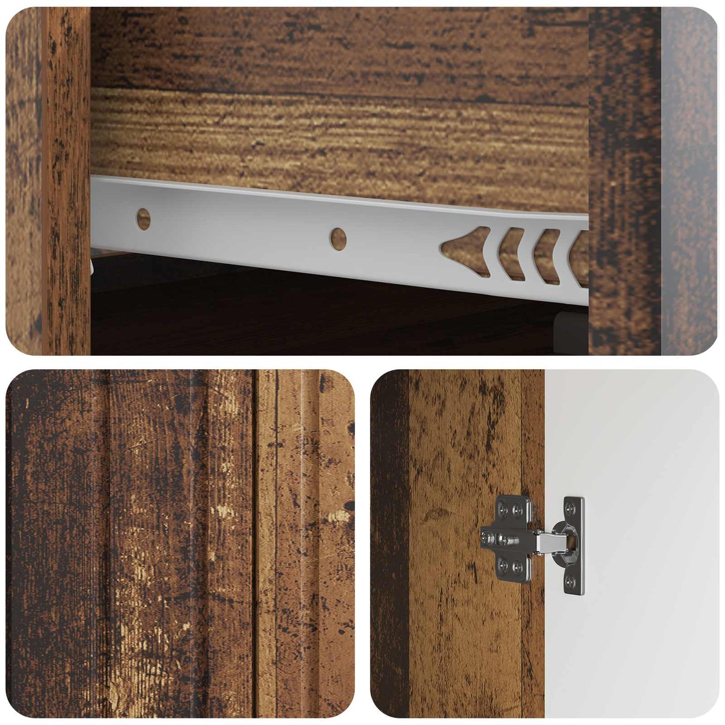 Sideboard Gammelt træ 66 x 34,5 x 92 cm Konstrueret træ