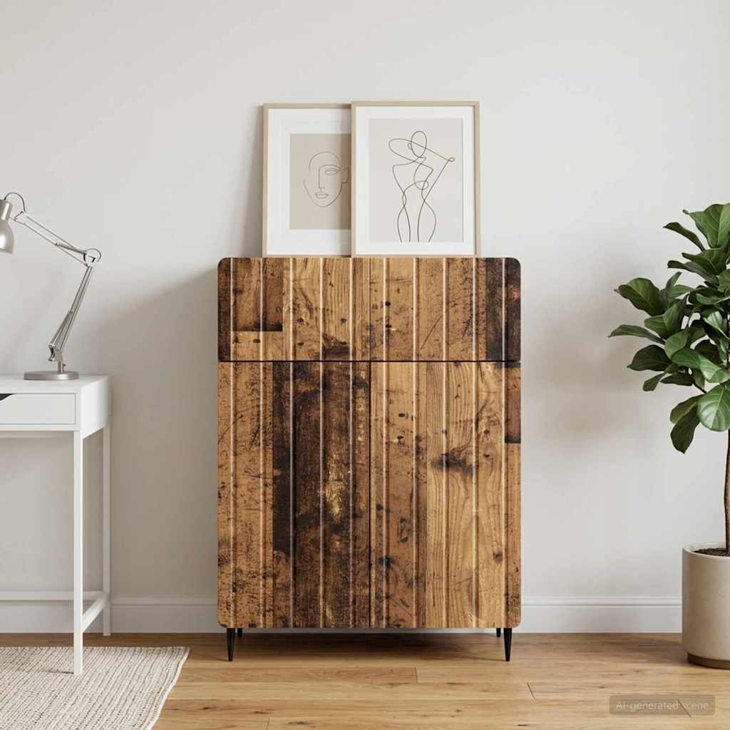 Sideboard Gammelt træ 66 x 34,5 x 92 cm Konstrueret træ