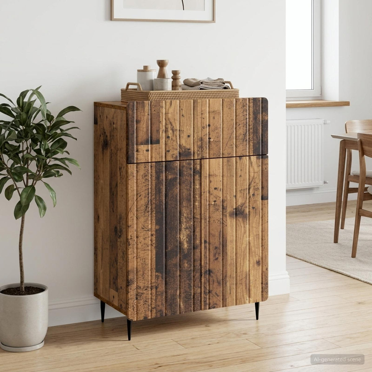 Sideboard Gammelt træ 66 x 34,5 x 92 cm Konstrueret træ