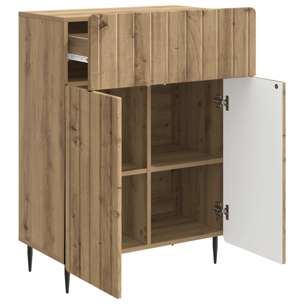 Sideboard Artisan-eg 66 x 34,5 x 92 cm Konstrueret træ