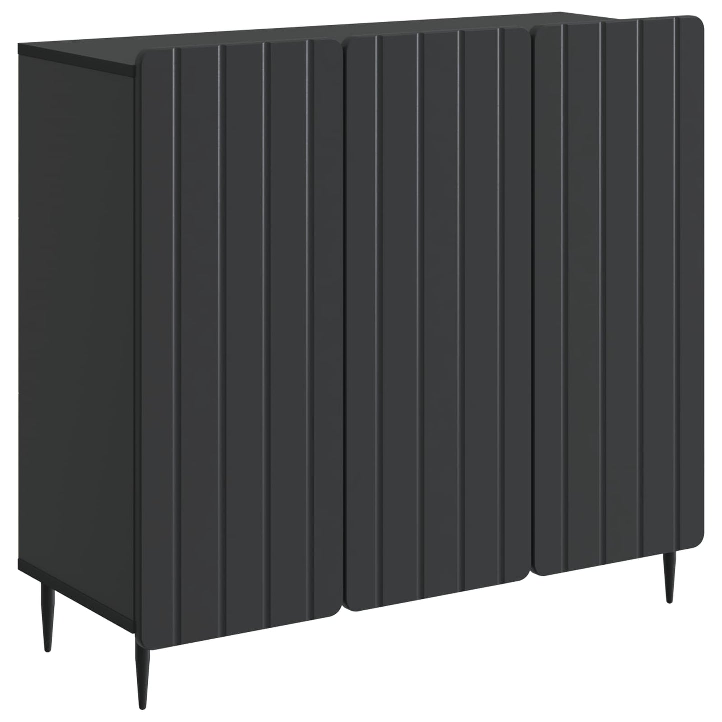 Sideboard Sort 89 x 34,5 x 82 cm Konstrueret træ