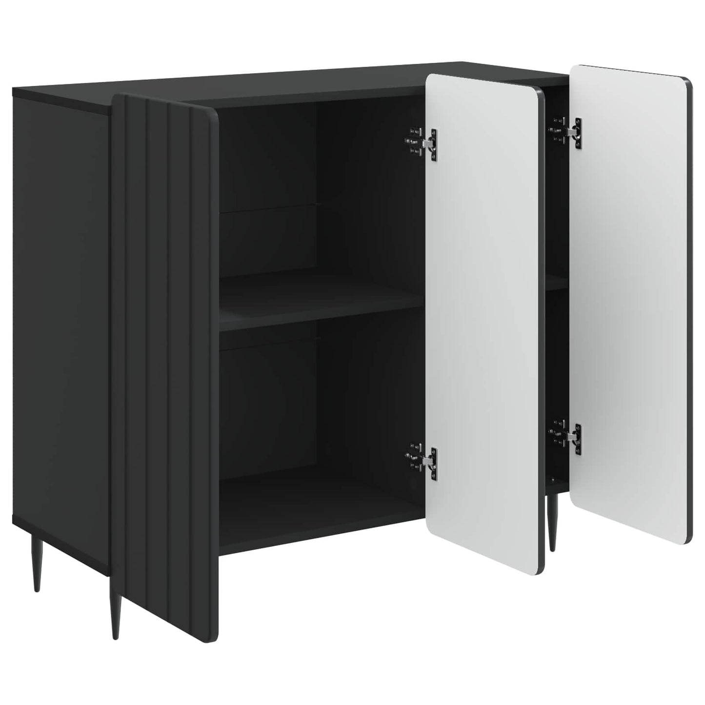 Sideboard Sort 89 x 34,5 x 82 cm Konstrueret træ