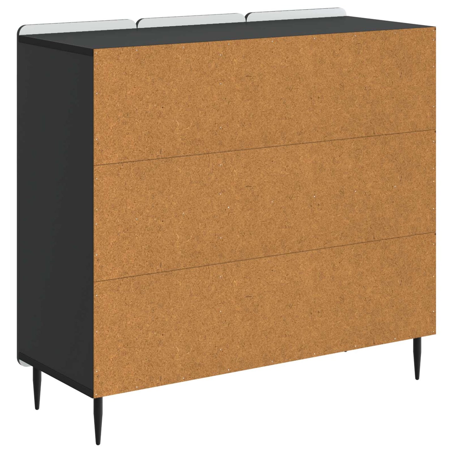 Sideboard Sort 89 x 34,5 x 82 cm Konstrueret træ