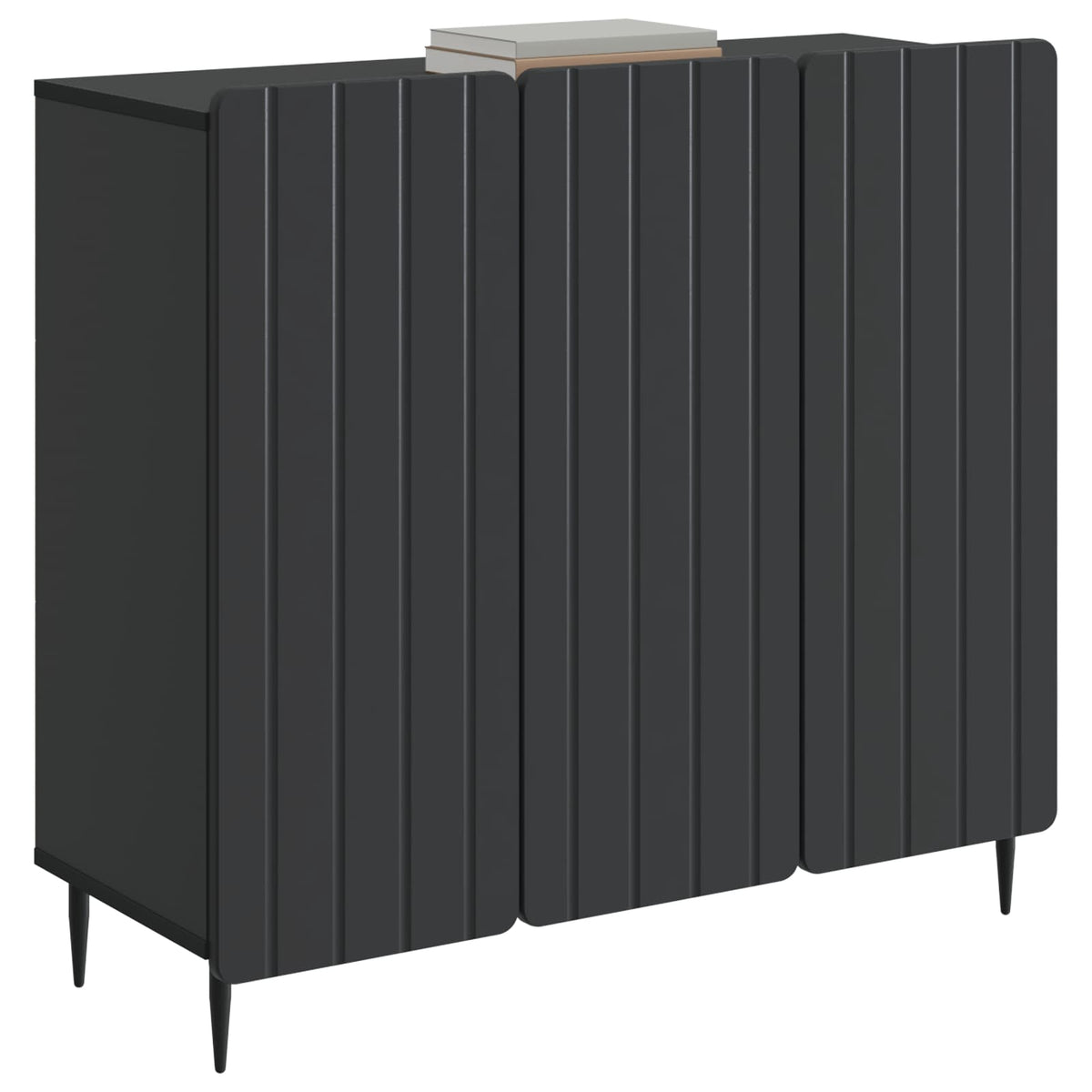 Sideboard Sort 89 x 34,5 x 82 cm Konstrueret træ