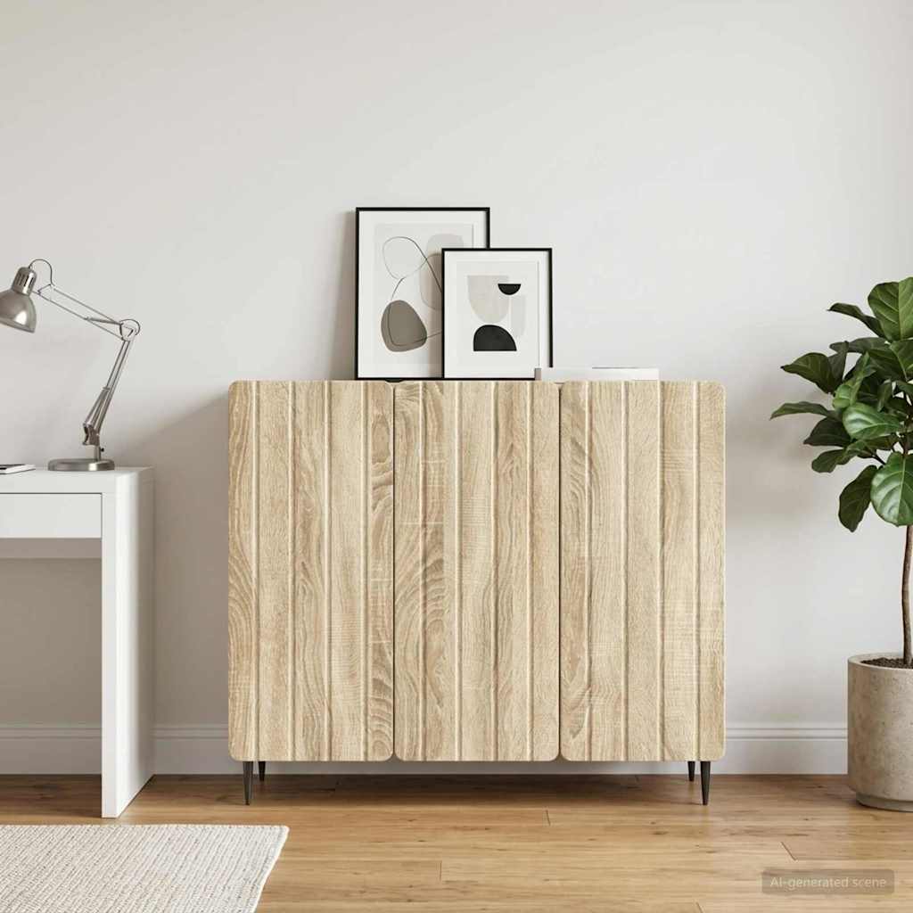 Sideboard Sonoma-eg 89 x 34,5 x 82 cm Konstrueret træ