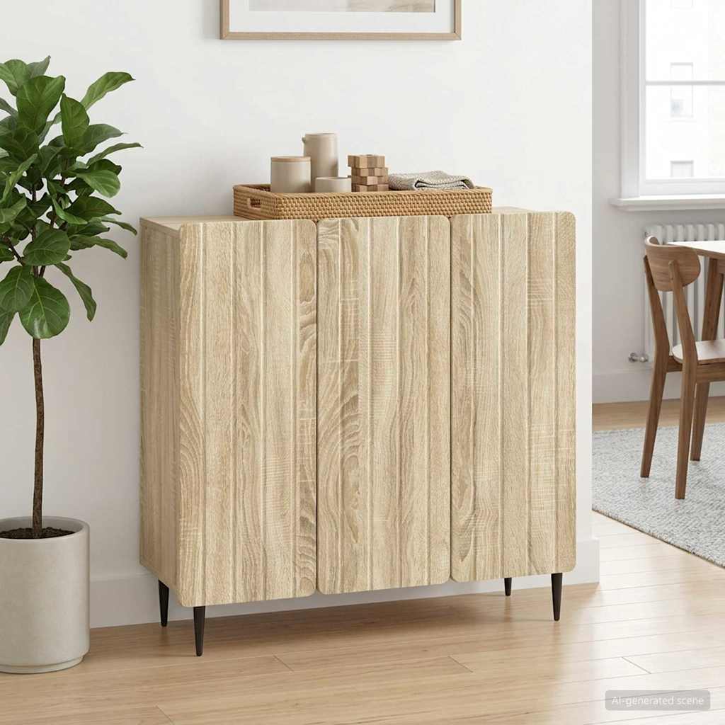 Sideboard Sonoma-eg 89 x 34,5 x 82 cm Konstrueret træ