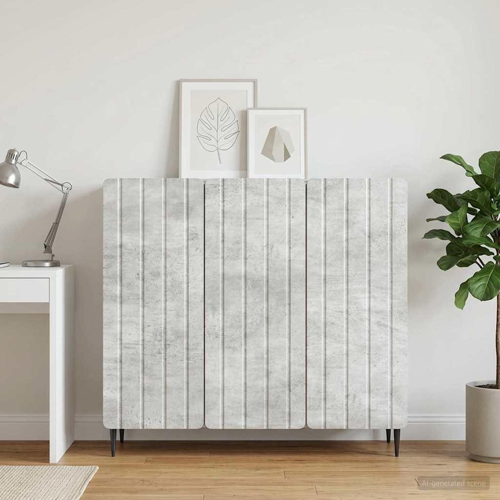 Sideboard Betongrå 89 x 34,5 x 82 cm Konstrueret træ