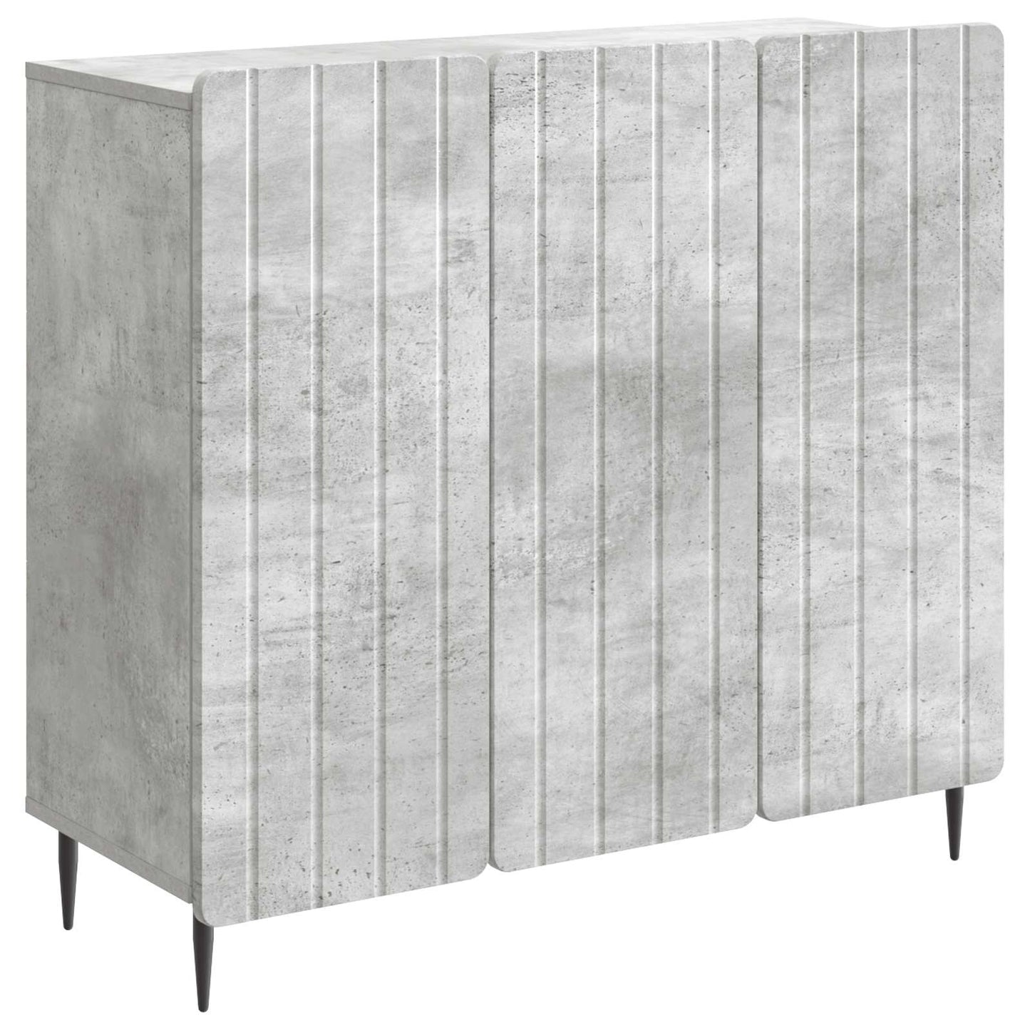 Sideboard Betongrå 89 x 34,5 x 82 cm Konstrueret træ