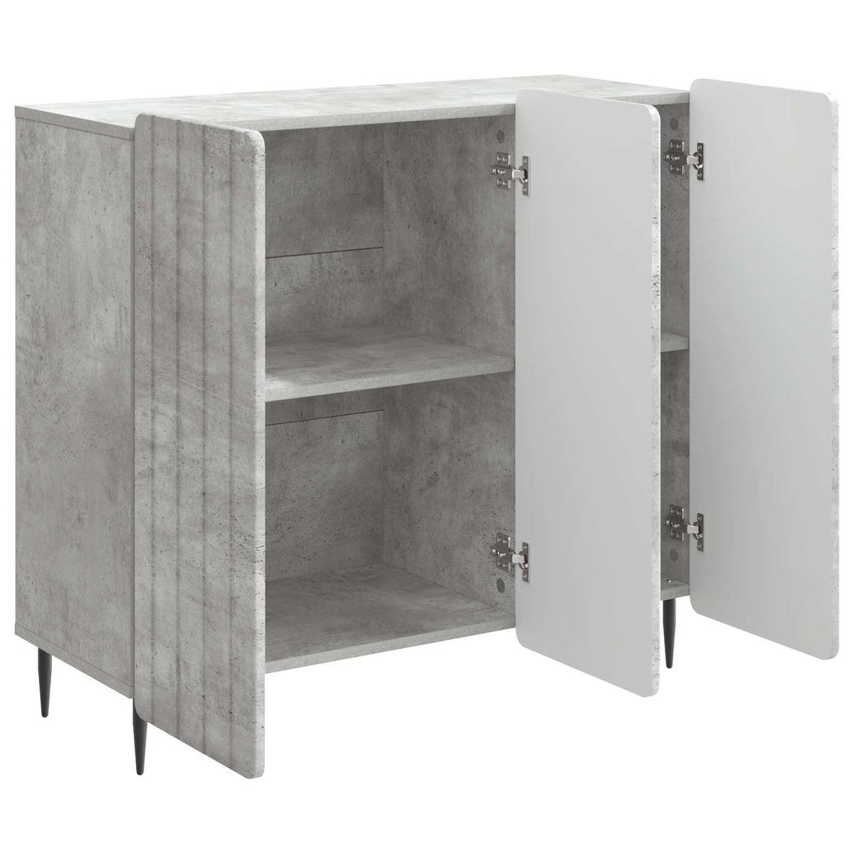 Sideboard Betongrå 89 x 34,5 x 82 cm Konstrueret træ