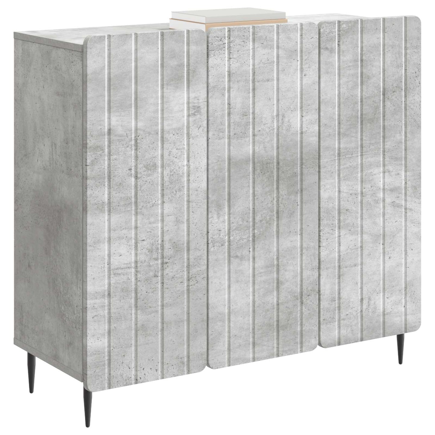 Sideboard Betongrå 89 x 34,5 x 82 cm Konstrueret træ