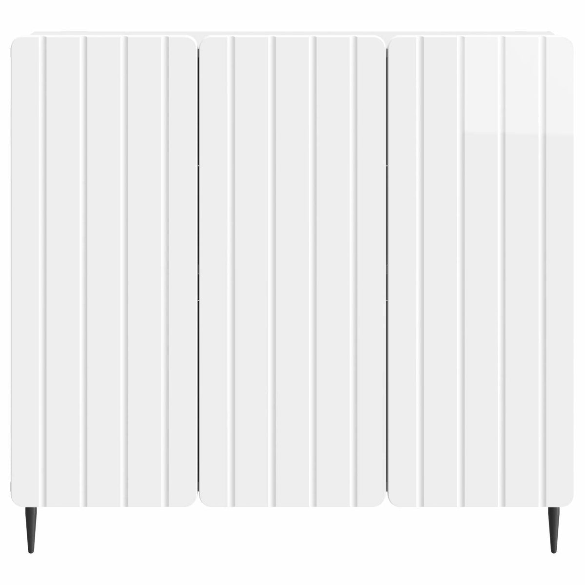 Sideboard Hvid højglans 89 x 34,5 x 82 cm Konstrueret træ