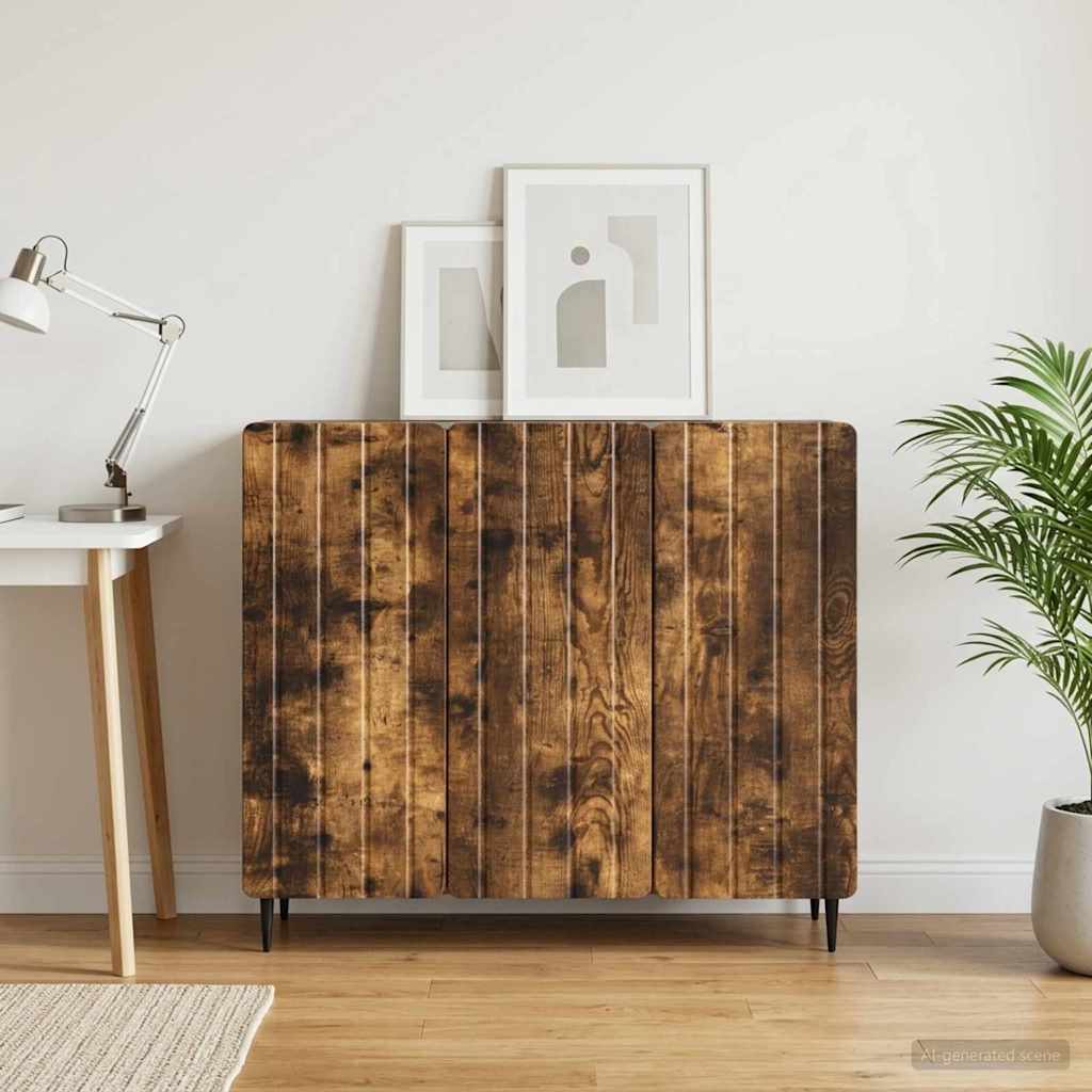 Sideboard Røget eg 89 x 34,5 x 82 cm Konstrueret træ