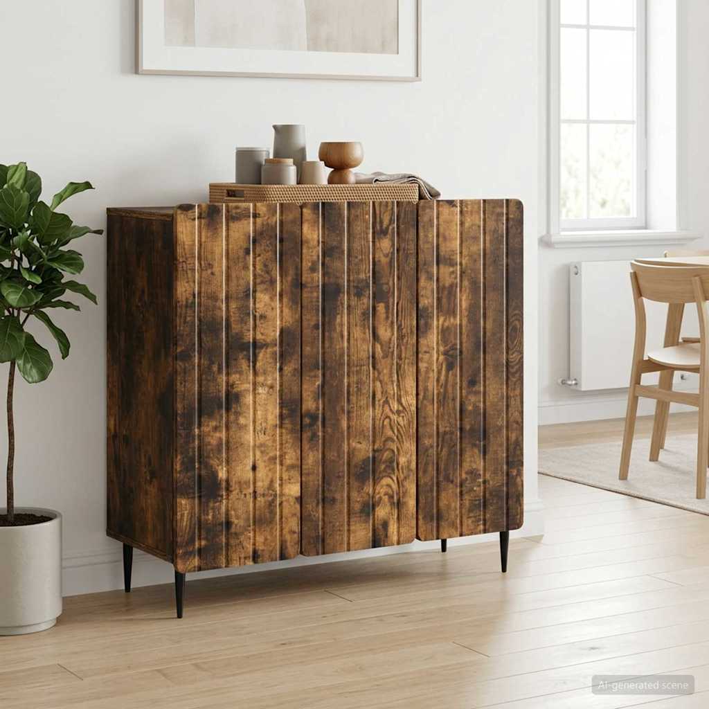 Sideboard Røget eg 89 x 34,5 x 82 cm Konstrueret træ