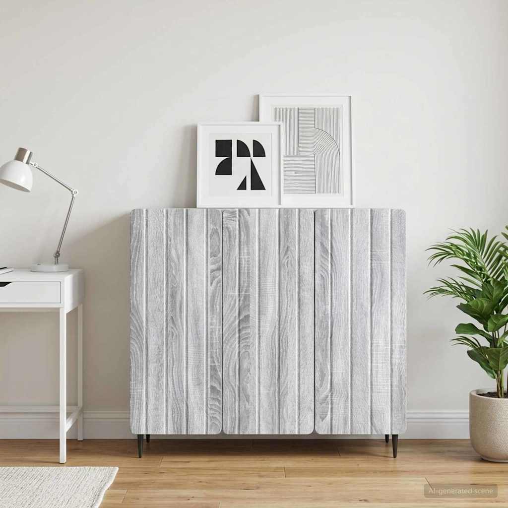Sideboard Grå sonoma-eg 89 x 34,5 x 82 cm Konstrueret træ